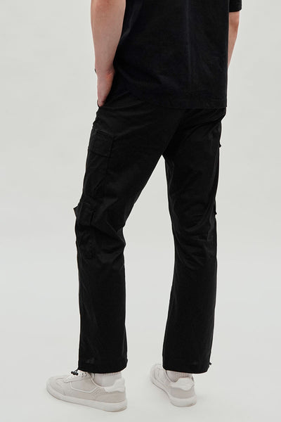 Canada Weather Gear Adventure Bound Tie Waist Cargo Pocket Pants - Black