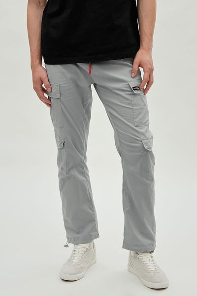 Canada Weather Gear Adventure Bound Tie Waist Cargo Pocket Pants - Grey - Mens Pants - International Clothiers