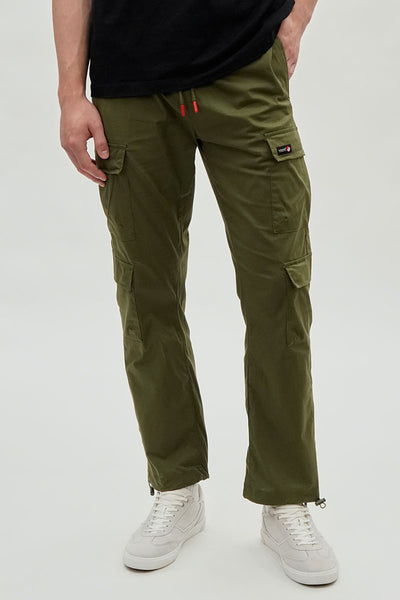 Canada Weather Gear Adventure Bound Tie Waist Cargo Pocket Pants - Olive - Mens Pants - International Clothiers