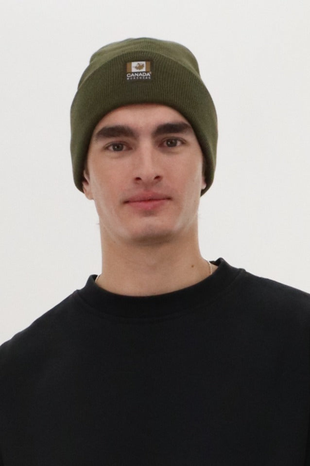 Two Pack Knit Beanie Hat - Green