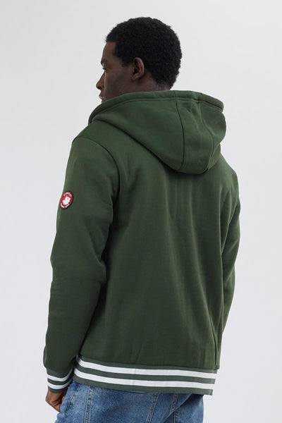 Canada Weather Gear Fleece Lined Zip Up Hoodie - Olive - Mens Hoodies & Sweatshirts - International Clothiers