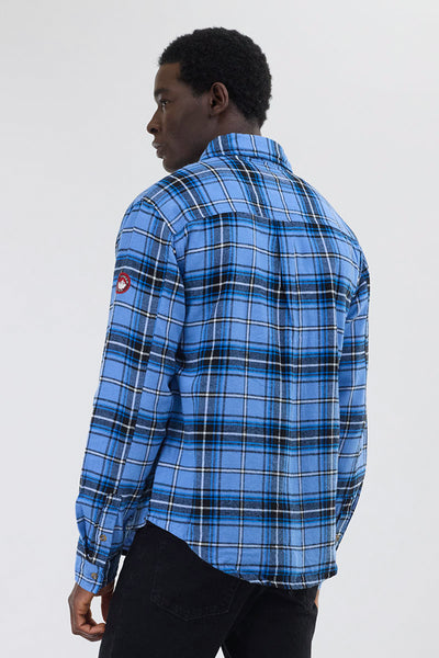 Chemise décontractée boutonnée en flanelle Canada Weather Gear - Bleu