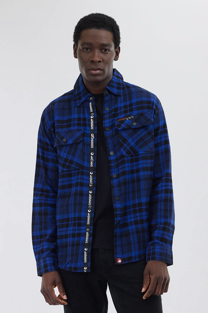 Canada Weather Gear Plaid Button Up Casual Shirt
