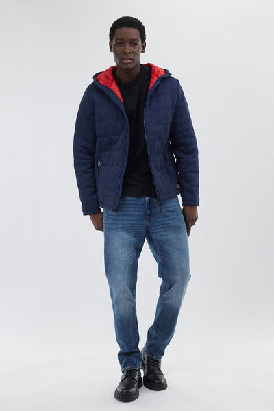 Canada Weather Gear Zip Up Hooded Lightweight Jacket - Navy - Mens Lightweight Jackets - International Clothiers