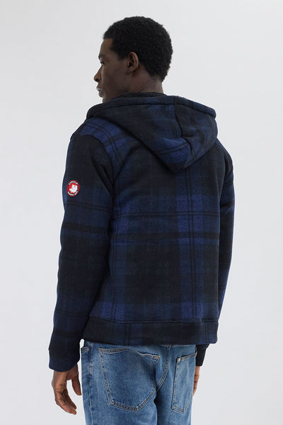 Canada Weather Gear Hooded Sherpa Lined Lightweight Jacket - Navy - Mens Lightweight Jackets - International Clothiers
