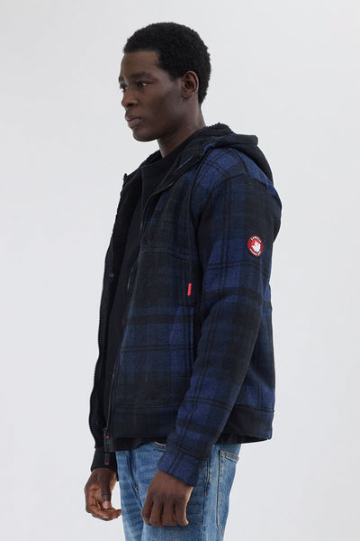 Canada Weather Gear Hooded Sherpa Lined Lightweight Jacket - Navy - Mens Lightweight Jackets - International Clothiers