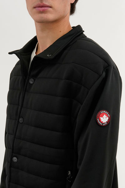 Canada Weather Gear Quilted Snap Button Lightweight Jacket - Black - Mens Lightweight Jackets - International Clothiers