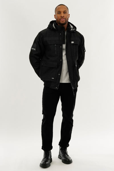 Super Triple Goose Thermal-Foil Lining Bomber Jacket - Black - Mens Bomber Jackets - International Clothiers