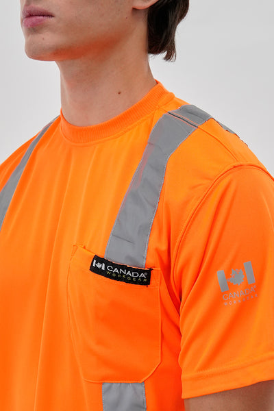 Canada Work Gear Hi-Vis Short Sleeve Tee - Orange - Mens Tees & Tank Tops - International Clothiers