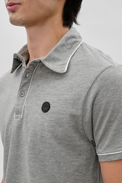 Canada Weather Gear Travel Collection Piping Detail Polo Shirt - Grey - Mens Polo Shirts - International Clothiers