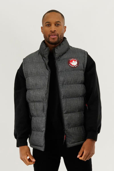 Canada Weather Gear Basic Puffer Vest - Grey - Mens Vests - International Clothiers