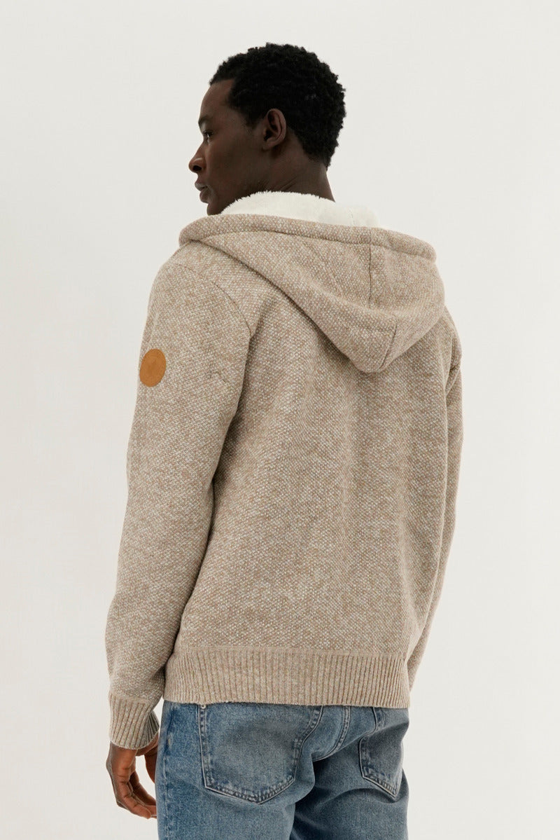 Canada Weather Gear Cable Knit Zip Up Hoodie - Cream - Mens Hoodies & Sweatshirts - International Clothiers