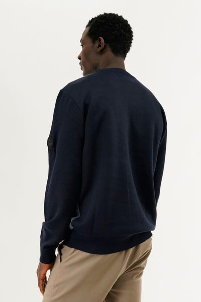 Canada Weather Gear Patterned Crewneck Pullover Sweater - Navy - Mens Pullover Sweaters - International Clothiers