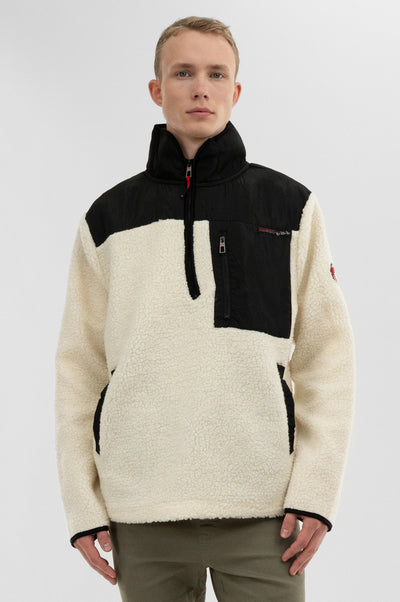 Canada Weather Gear Sherpa Fleece Pullover Sweater - Cream - Mens Pullover Sweaters - International Clothiers