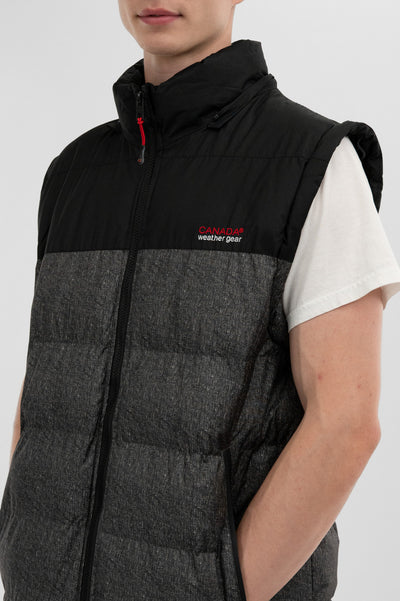 Canada Weather Gear Removable Sleeve Bomber Jacket - Black - Mens Bomber Jackets - International Clothiers