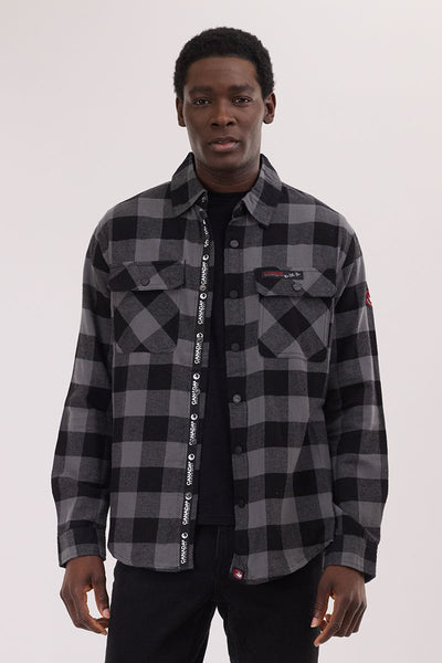 Canada Weather Gear Plaid Button Up Casual Shirt - Black - Mens Casual Shirts - International Clothiers
