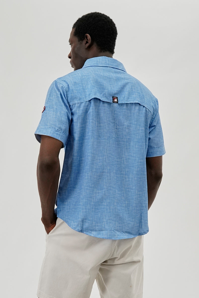 Chemise Henley verte Canada Weather Gear homme manches longues moyennes