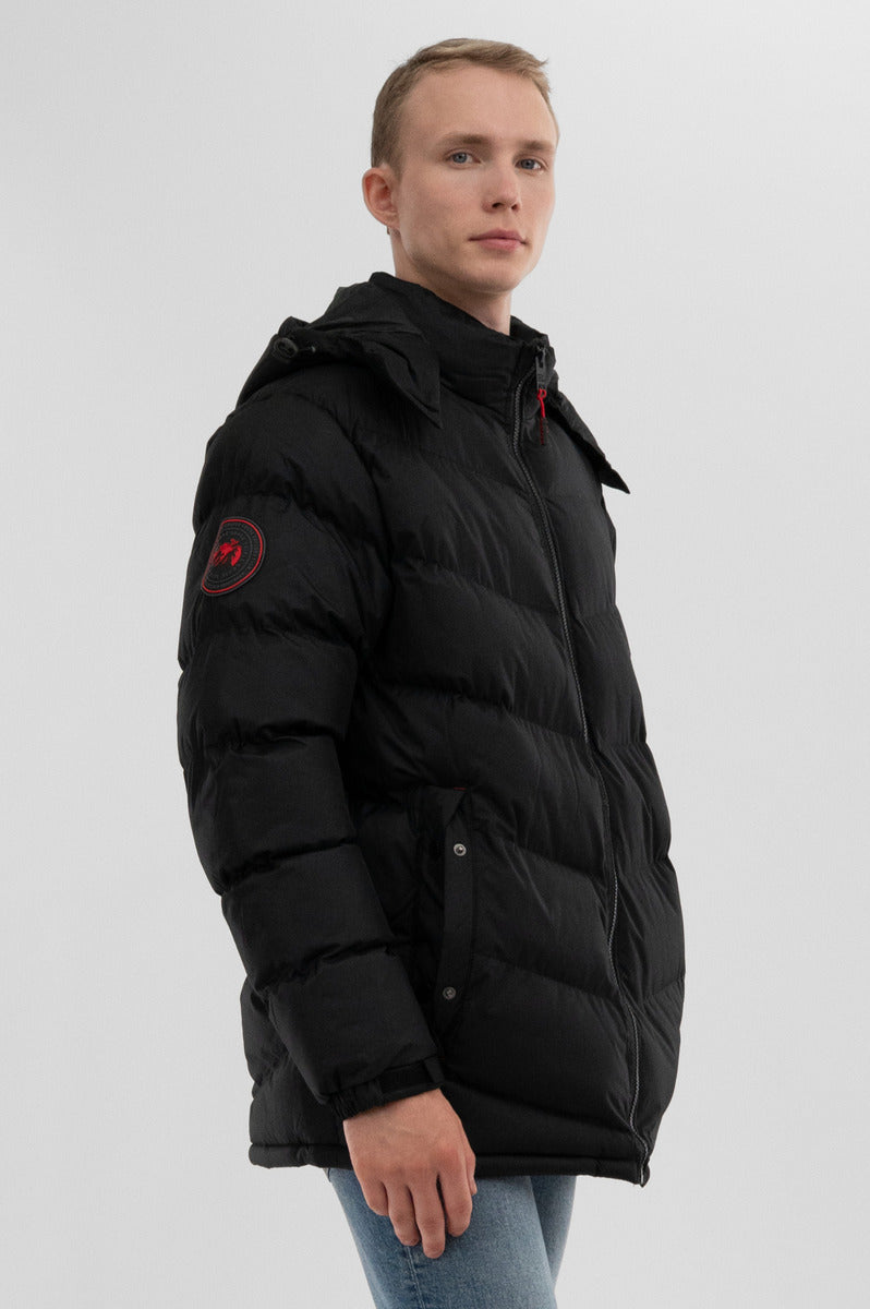 Super Triple Goose Chevron Bomber Jacket - Black - Mens Bomber Jackets - International Clothiers