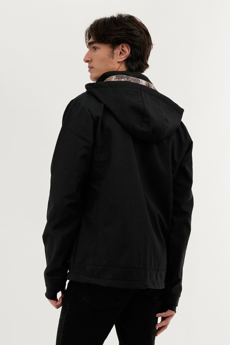 Canada Work Gear Wood Camo Lined Lightweight Jacket - Black - Mens Lightweight Jackets - International Clothiers