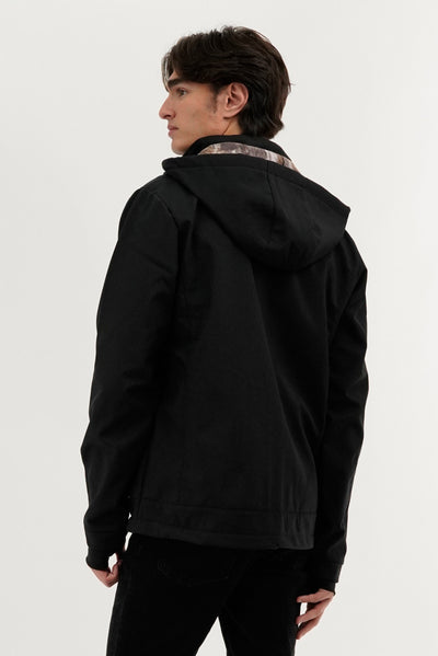 Canada Work Gear Wood Camo Lined Lightweight Jacket - Black - Mens Lightweight Jackets - International Clothiers