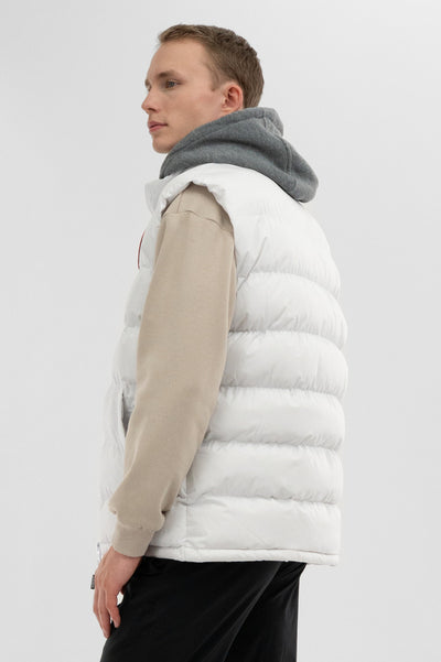 Canada Weather Gear Hooded Puffer Vest - White - Mens Vests - International Clothiers