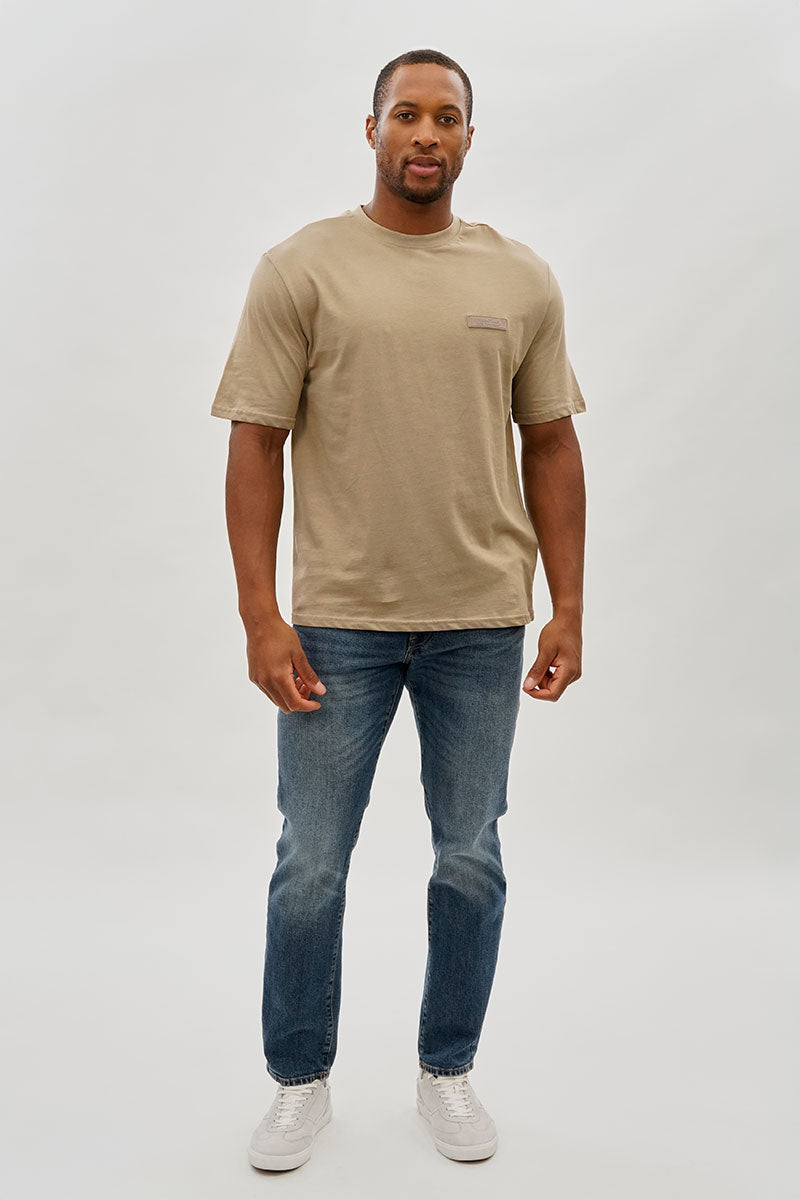 Essentials Super Triple Goose Logo Print Tee - Beige - Mens Tees & Tank Tops - International Clothiers