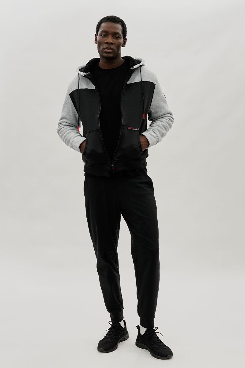 Canada Weather Gear Colour Block Sherpa Lined Lightweight Jacket - Grey - Mens Lightweight Jackets - International Clothiers