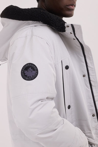 Canada Weather Gear Sherpa Lined Hood Parka Jacket - White - Mens Parka Jackets - International Clothiers