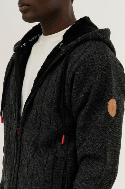 Canada Weather Gear Cable Knit Zip Up Hoodie - Grey - Mens Hoodies & Sweatshirts - International Clothiers