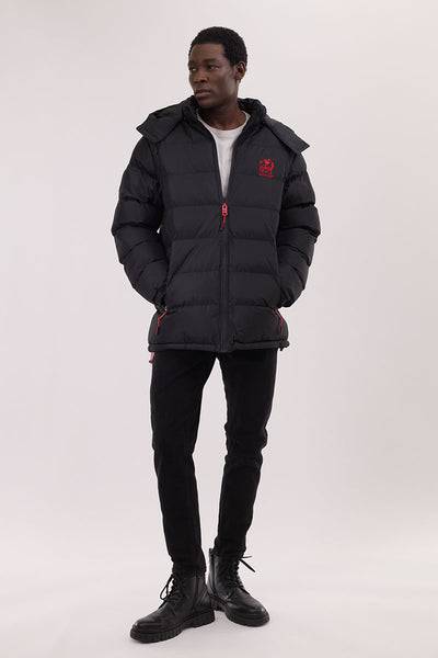 Super Triple Goose Zip Off Sleeve Bomber Jacket - Black - Mens Bomber Jackets - International Clothiers