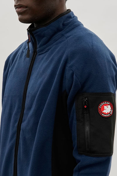 Canada Weather Gear Zip Up Utility Pocket Lightweight Jacket - Navy - Mens Lightweight Jackets - International Clothiers