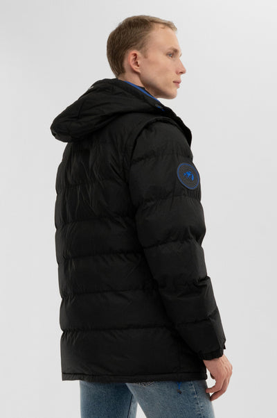 Super Triple Goose Zip Off Sleeve Bomber Jacket - Blue - Mens Bomber Jackets - International Clothiers