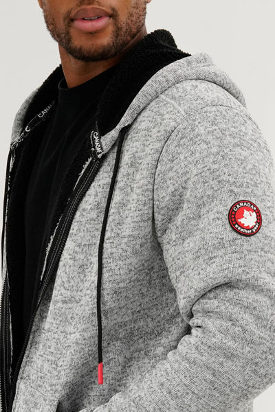 Canada Weather Gear Sherpa Lined Lightweight Jacket - Grey - Mens Lightweight Jackets - International Clothiers