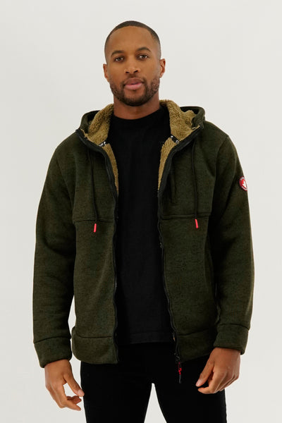 Canada Weather Gear Sherpa Lined Lightweight Jacket - Olive - Mens Lightweight Jackets - International Clothiers