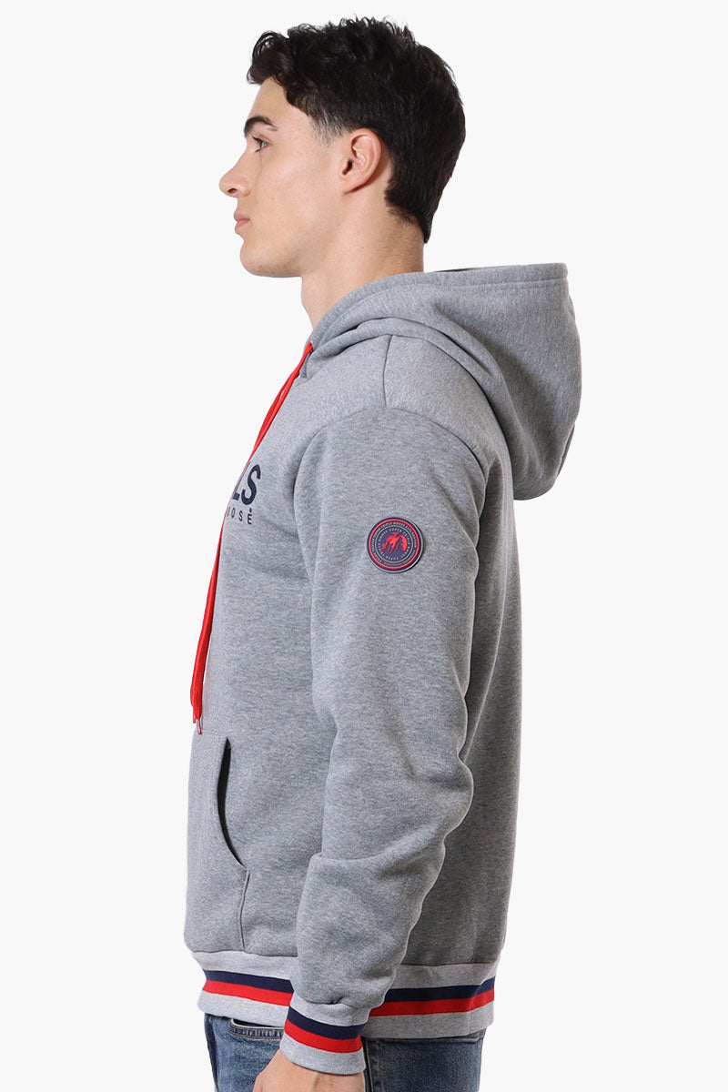 Essentials Super Triple Goose Striped Cuff Detail Hoodie - Grey