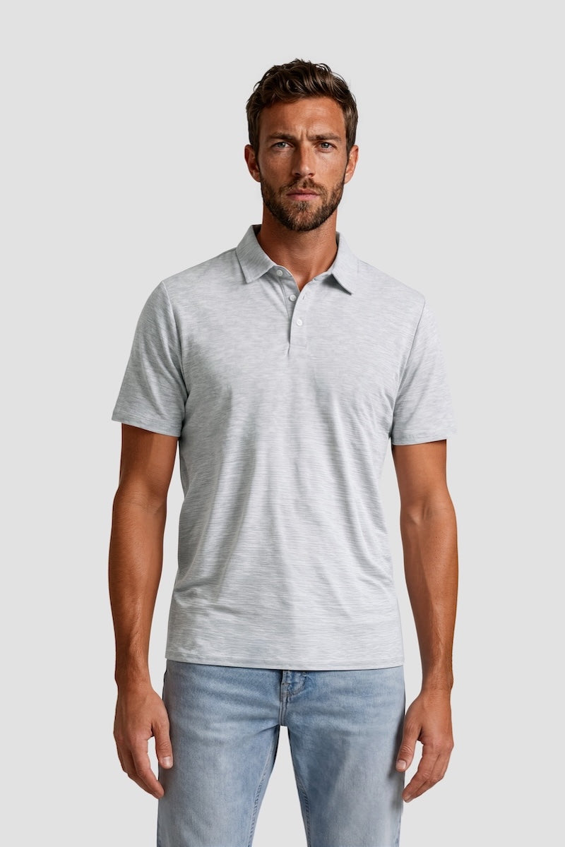 Short Sleeve Polo Shirt - Grey