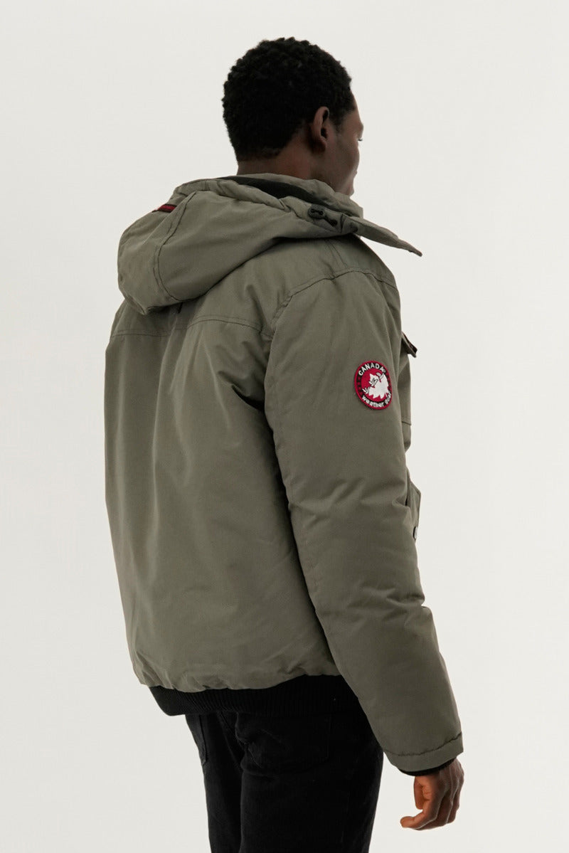 Canada Weather Gear Puffer Bomber Jacket - Grey - Mens Bomber Jackets - International Clothiers