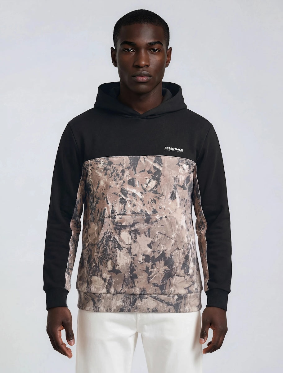 Contrast Camouflage Hoodie