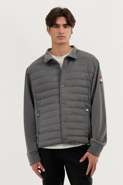 Canada Weather Gear Quilted Snap Button Lightweight Jacket - Grey - Mens Lightweight Jackets - International Clothiers