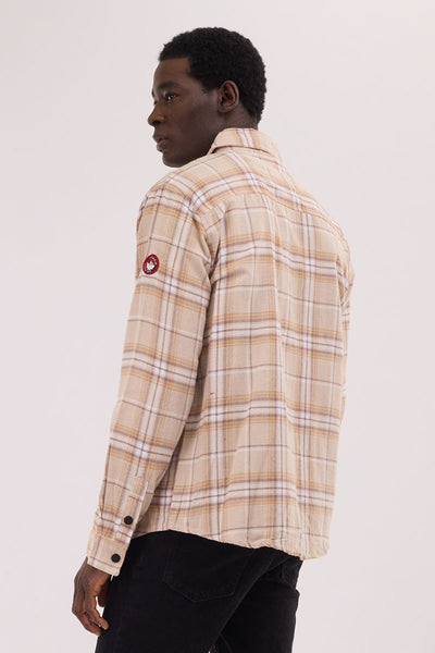 Canada Weather Gear Plaid Button Up Casual Shirt - Cream - Mens Casual Shirts - International Clothiers