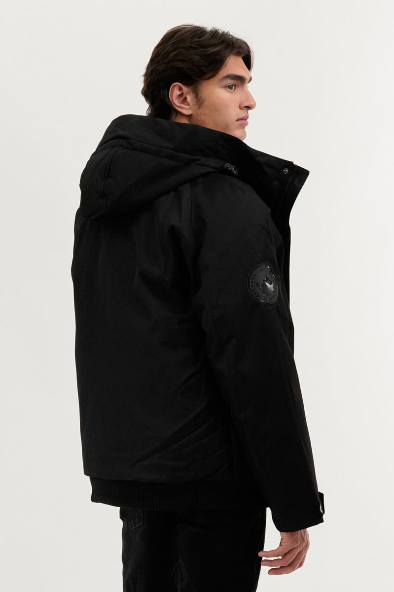 Canada Weather Gear Backpack Strap Bomber Jacket - Black - Mens Bomber Jackets - International Clothiers