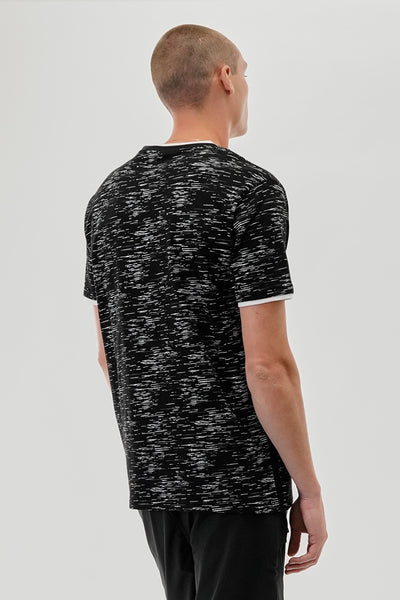 Canada Weather Gear Vintage Patterned Crewneck Tee - Black - Mens Tees & Tank Tops - International Clothiers