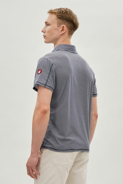 Canada Weather Gear Striped Polo Shirt - Navy - Mens Polo Shirts - International Clothiers