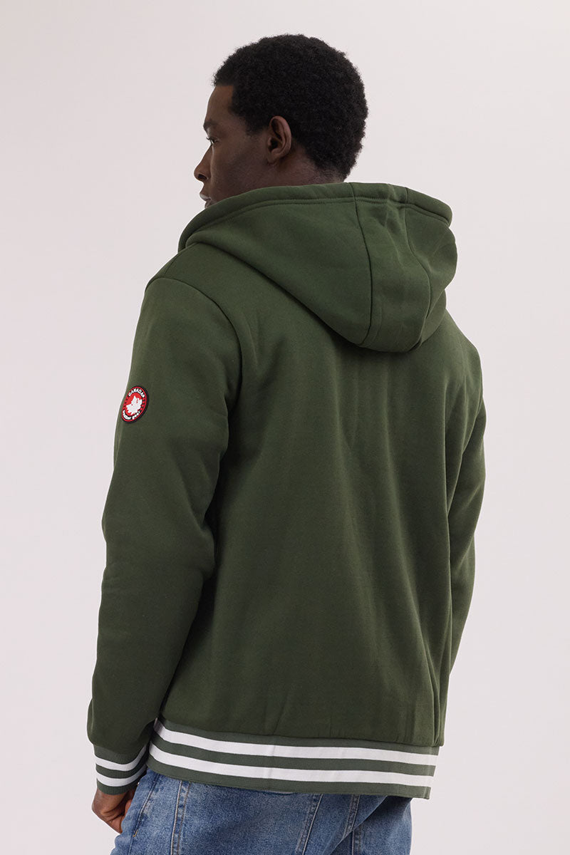 Canada Weather Gear Fleece Lined Zip Up Hoodie - Olive - Mens Hoodies & Sweatshirts - International Clothiers