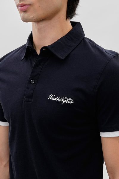 Canada Weather Gear Vintage Short Sleeve Polo Shirt - Navy - Mens Polo Shirts - International Clothiers