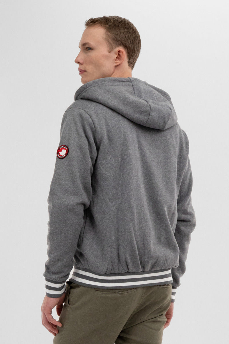 Canada Weather Gear Fleece Lined Zip Up Hoodie - Grey - Mens Hoodies & Sweatshirts - International Clothiers