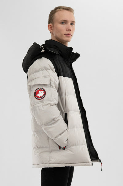 Canada Weather Gear Removable Sleeve Bomber Jacket - White - Mens Bomber Jackets - International Clothiers