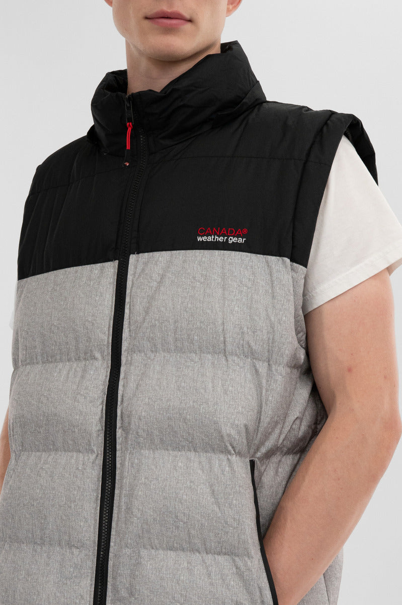 Canada Weather Gear Removable Sleeve Bomber Jacket - Grey - Mens Bomber Jackets - International Clothiers