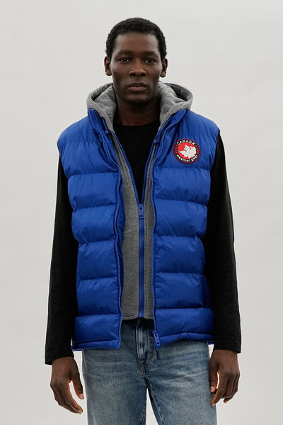Canada Weather Gear Hooded Puffer Vest - Blue - Mens Vests - International Clothiers