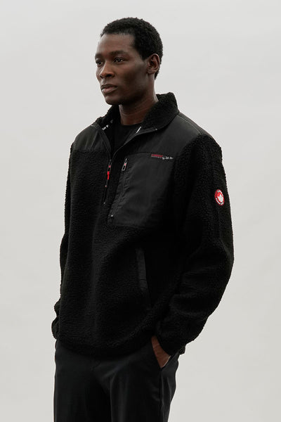 Canada Weather Gear Fleece Sherpa Pullover Sweater - Black - Mens Pullover Sweaters - International Clothiers